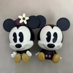 Disney ミッキー　ミニー 2体セット　カプキャラ アンティークカラーのサムネイル