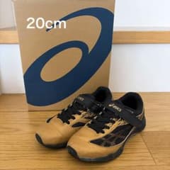 asics スニーカー 20cm ブラック ゴールドのサムネイル