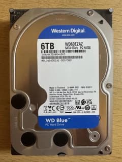Western Digital WD Blue 6TB HDD 本体(状態良好) Western Digital WD Blue 6TB HDD 本体 - メルカリ