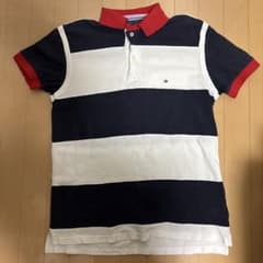 Tommy Hilfiger ポロシャツ ネイビー ホワイト ボーダー Sのサムネイル