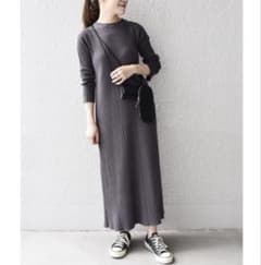 SHIPSシップス　スイスオーガニック切替ワンピースのサムネイル