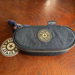 【新品タグ付き】KIPLING キプリング　マルチポーチ ペンケース ブルーのサムネイル