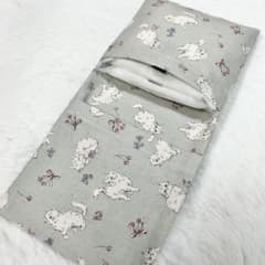 위생 케이스 흰 고양이 라이트 그레이 くすみ 컬러 S8802