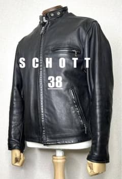 ⑧schott【38】641 ライナー付き 米国製◇革ジャンninjaハーレー