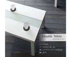 鏡面仕上げ アーバン　モダン　こたつ　テーブル　正方形　75×75 机　ホワイト 鏡面仕上げ アーバン モダン こたつ テーブル 正方形 75×75 机