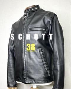 ⑤schott 641ライナー付 【38】米国製◇革ジャンninjaハーレー - メルカリ