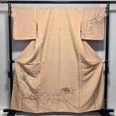 D683 訪問着 総刺繍 汕頭・蘇州・金駒刺繍 正絹 着物 単衣日と未使用極