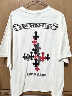 A'GEM/9エージェムナインTHEHEDONISTバッククロスホワイトTシャツのサムネイル