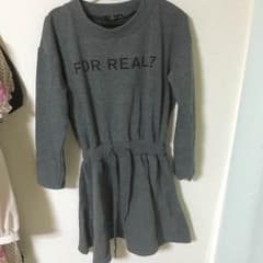 裏起毛 グレー ワンピのサムネイル