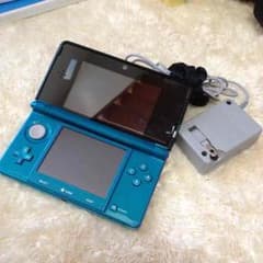 売り切りセール7/25まで！3DS アクアブルー 充電器付きのサムネイル