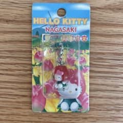 未使用】ご当地キティ 長崎限定 チューリップ ファスナーマスコット