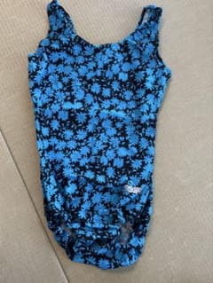 新体操 レオタード ブルー 花柄のサムネイル