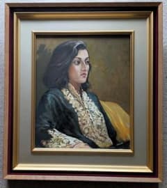 二元会常任委員審　 奥野北雄 　二元会総理大臣賞　油彩画　直筆 　F８号　額装 二元会常任委員審 奥野北雄 二元会総理大臣賞 油彩画 直筆 F8号 額装