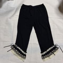 axes femme レースフリルレギンス ブラック Mサイズのサムネイル