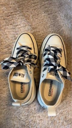 最終値下げ！！CONVERSE ALL STAR 厚底スニーカー アイボリーのサムネイル