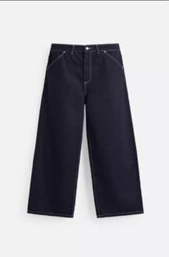 ZARA ワイドレッグバギーデニムパンツのサムネイル