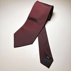 シルク ワインレッド ネクタイ ドットパターン