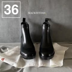 黒 マッキントッシュ MACKINTOSH サイドゴア レインブーツ ショート