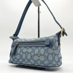 Coach Signature Shoulder bag Blue CE736 - メルカリ