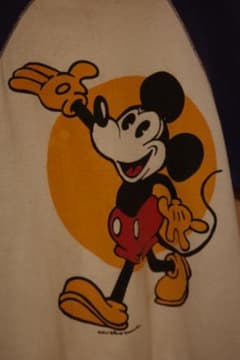 60s Disney Mickey Key Mouse Raglan Sweatshirt