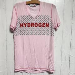 HYDROGEN ハイドロゲン Tシャツ 半袖 ピンク メンズ ロゴプリントのサムネイル