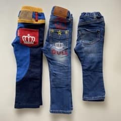 【おまとめ売り】BABY DOLLデニムパンツ 3本 サイズ90のサムネイル