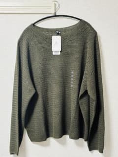 3Dメッシュクルーネックセーター　DARK GREEN【新品未使用】のサムネイル