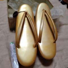 ゴールド プラスチック製下駄 箱付きのサムネイル