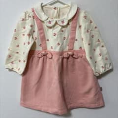 桃柄 ワンピース ベビー服のサムネイル