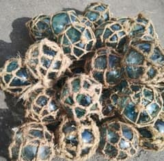 漁具 ガラス浮き 網付き 複数セット 浮き玉 - メルカリ
