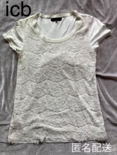 icb レース異素材Tシャツ カットソー⭐︎自由区、セオリー、プラステ好きも♪のサムネイル