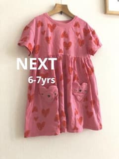 NEXT ハート柄　ワンピース 6-7ｙ　半袖のサムネイル