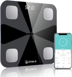 【☆13種類測定項目　スマホアプリで管理☆】体重計　黒　Bluetoothのサムネイル