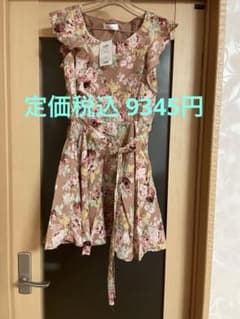 LIZ LISA ミニワンピース くすみピンク タグ付き 花柄 ノースリーブ