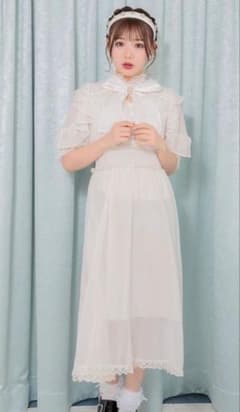 couture by ROJITA ウエストシャーリングシアーロングワンピースのサムネイル