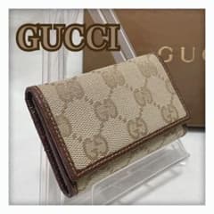 ✨人気✨ GUCCI グッチ キャンバス 6連 キーケース ブラウン - メルカリ