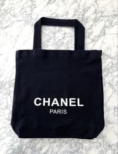 新品 未使用】CHANELノベルティ キャンバストートバッグ ブラック