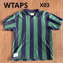 WTAPS ポロシャツ X03 緑/紺ストライプ - メルカリ