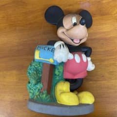か622 ディズニーランド ミッキーマウス ソフビ貯金箱 昭和レトロ