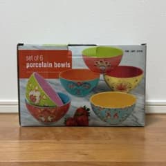 陶器製ボウル 6個セット カラフルなデザインのサムネイル