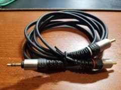 3.5mmステレオミニプラグ ↔︎2RCA(赤/白)オーディオケーブル 2mのサムネイル