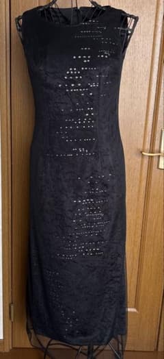LAUTREAMONT 黒マキシドレス　ベルベット風　パーティドレスのサムネイル