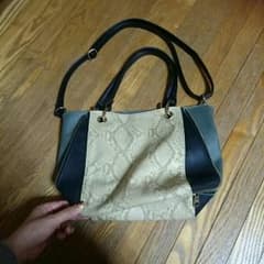 バイカラー2way✧パイソン柄bagのサムネイル