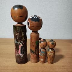伝統的な木製こけし 4体セット - メルカリ