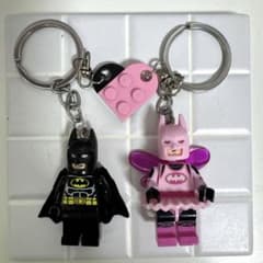 新品未使用】LEGO風キーホルダー バットマンペア 2点セット ミニフィ