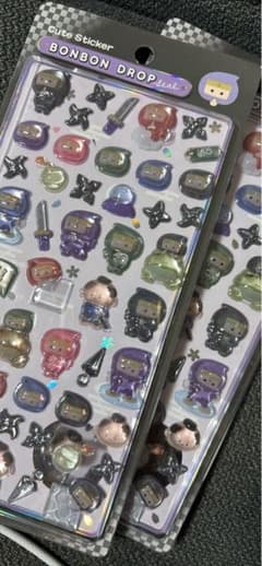 和柄 忍者 ボンボンドロップシールのサムネイル