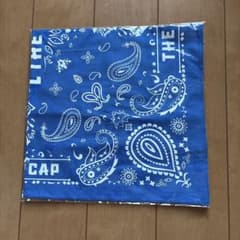 ニューエラ　ノベルティ　青 ペイズリー柄 バンダナ 未使用のサムネイル