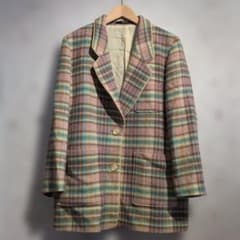 90s DAKS チェック柄 テーラードジャケット ダックス レディース
