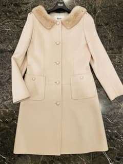 ♡Rene ♡ミンク襟コート36 黒 美品 Rene♡ミンクファー襟付きコートsize36 - メルカリ