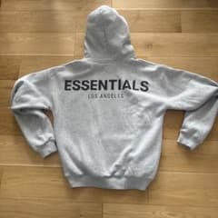 ESSENTIALS グレー フード付きパーカーのサムネイル
